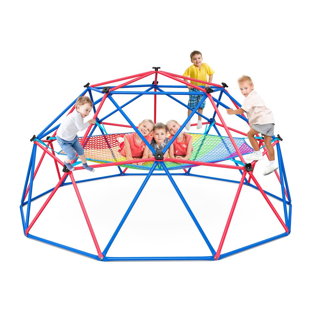 Kids Outdoor Jungle Gym - Climbing Dome with Climbing Cargo Net,