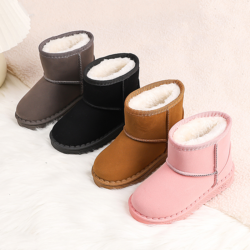 Kids Outdoor Zipline - Toddler Girls Winter Warm Cotton Boots