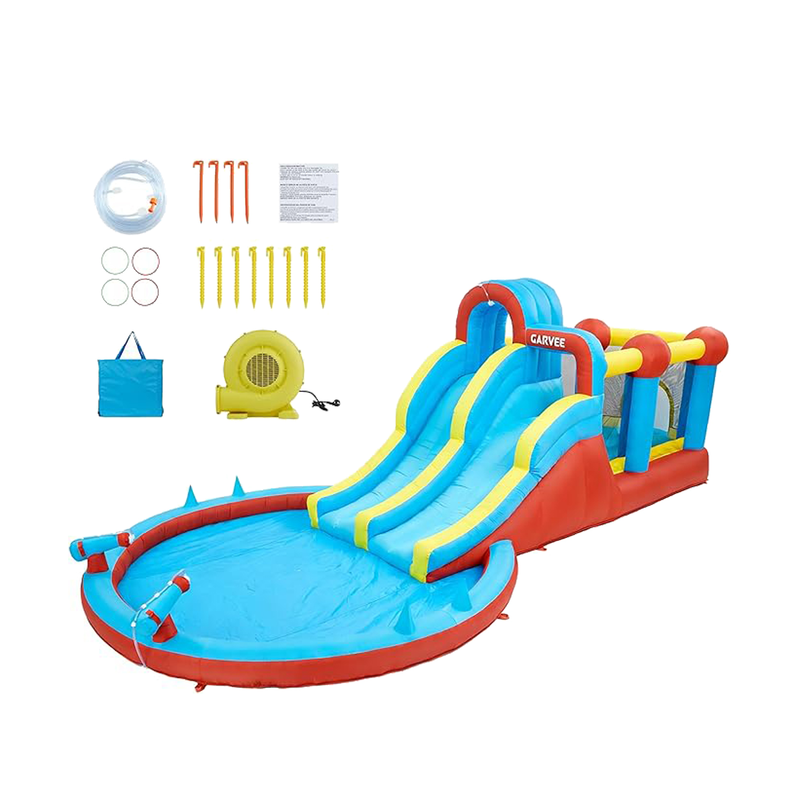 Kids Outdoor Water Park - All-Season 8-in-1 Inflatable Water Park –