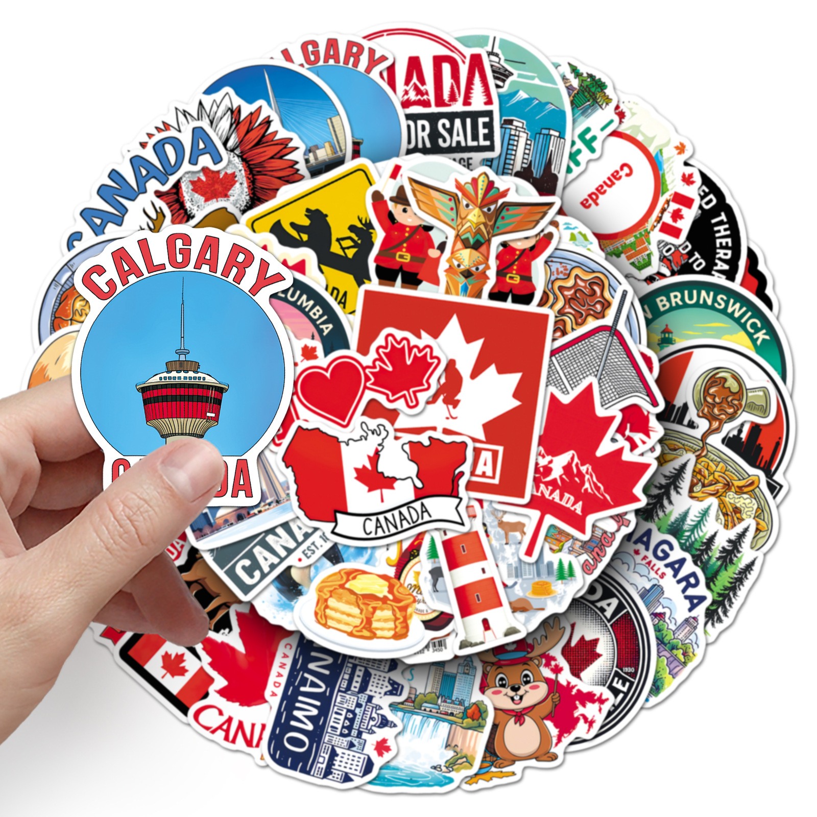 Kids Unique Outdoor Toys - 50PCS Canadian Outdoor Adventure Trip Graffiti