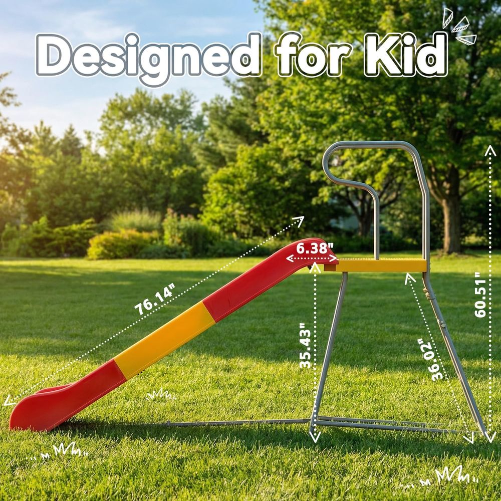Outdoor Slide or Kids, 6.4T Ba - Kids Outdoor Lawn Equipment recensione e prezzo