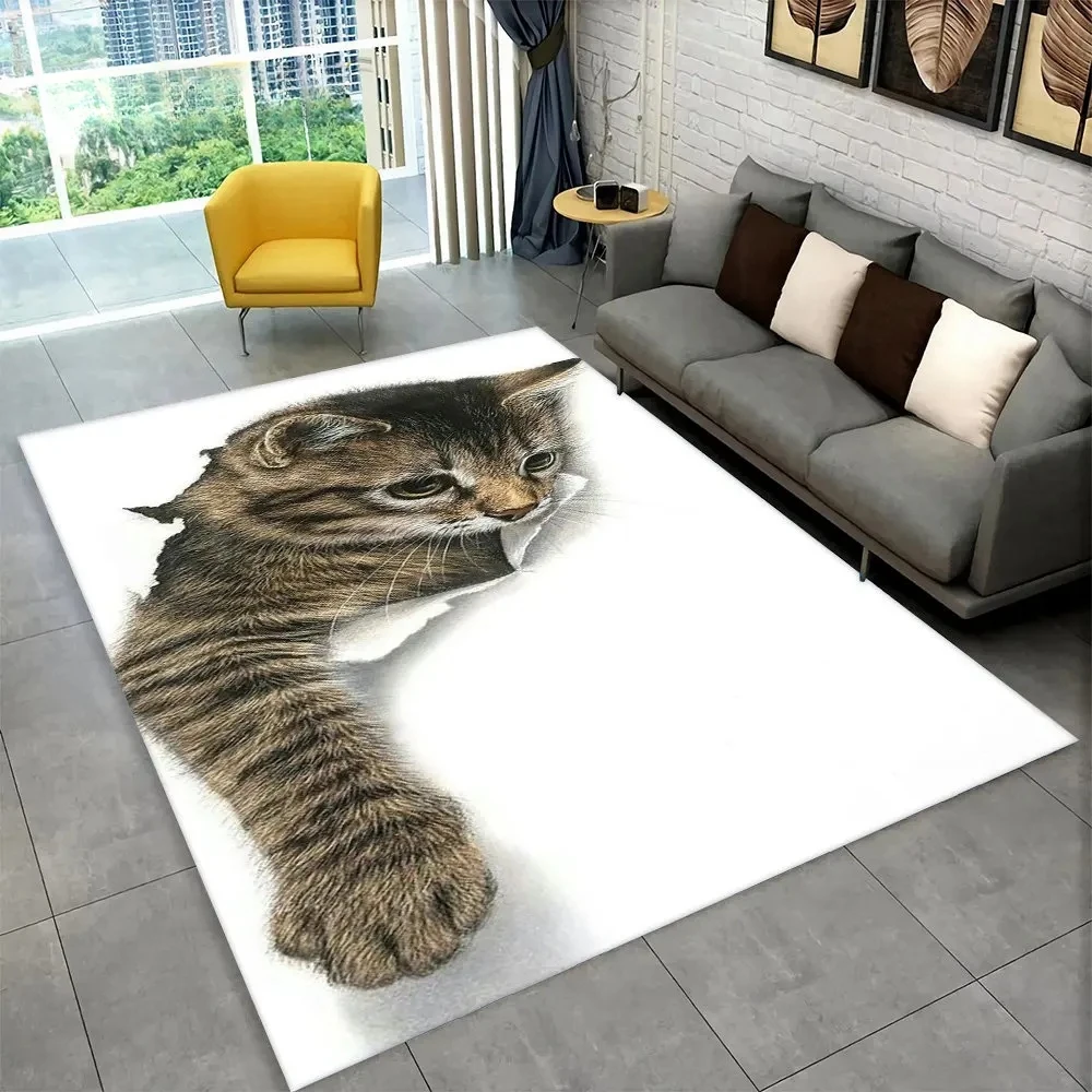 3D Cute Cat Cartoon Area Rug,C - Kids Outdoor Kitchen Diy recensione e prezzo