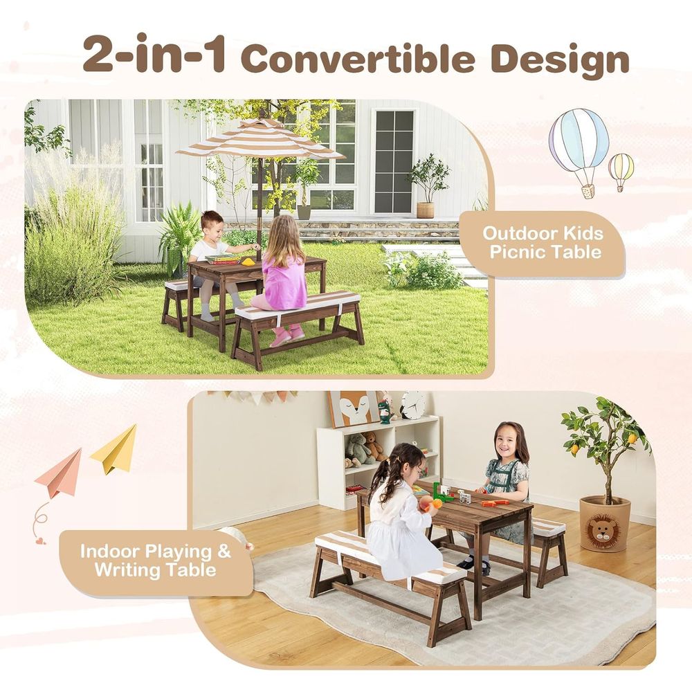 Kids Picnic Table, Outdoor Woo - Kids Outdoor Table recensione e prezzo