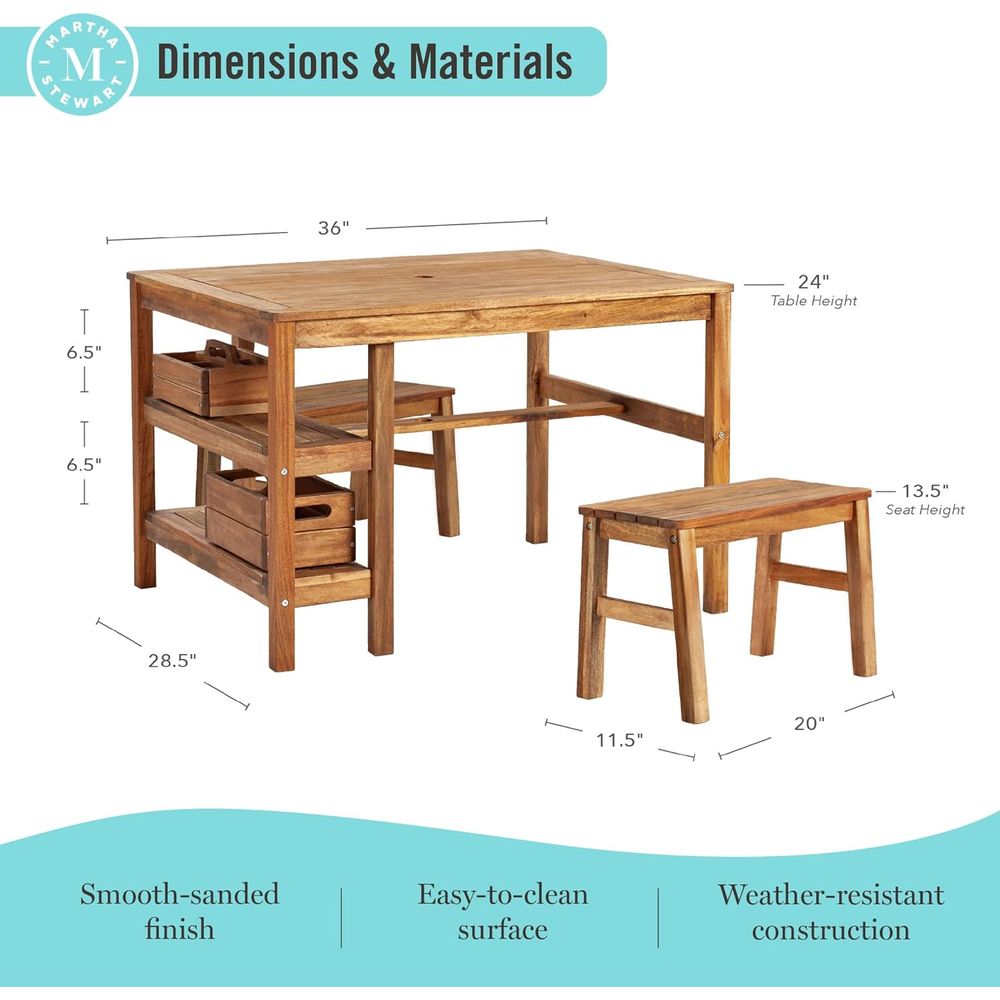 Kids Outdoor Crat Table and 2  - Kids Outdoor Table recensione e prezzo