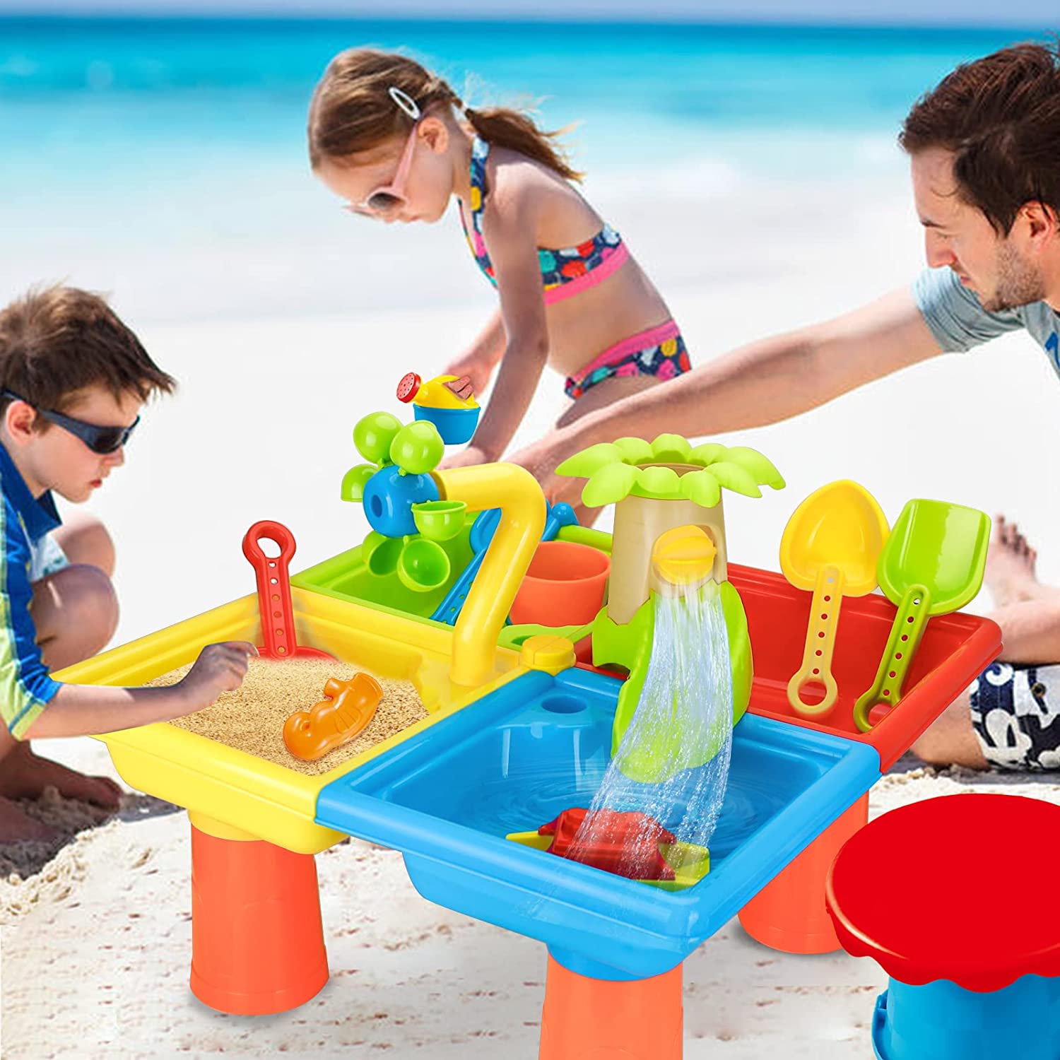 Beach Table Sand Play Toys Chi - Kids Outdoor Table recensione e prezzo