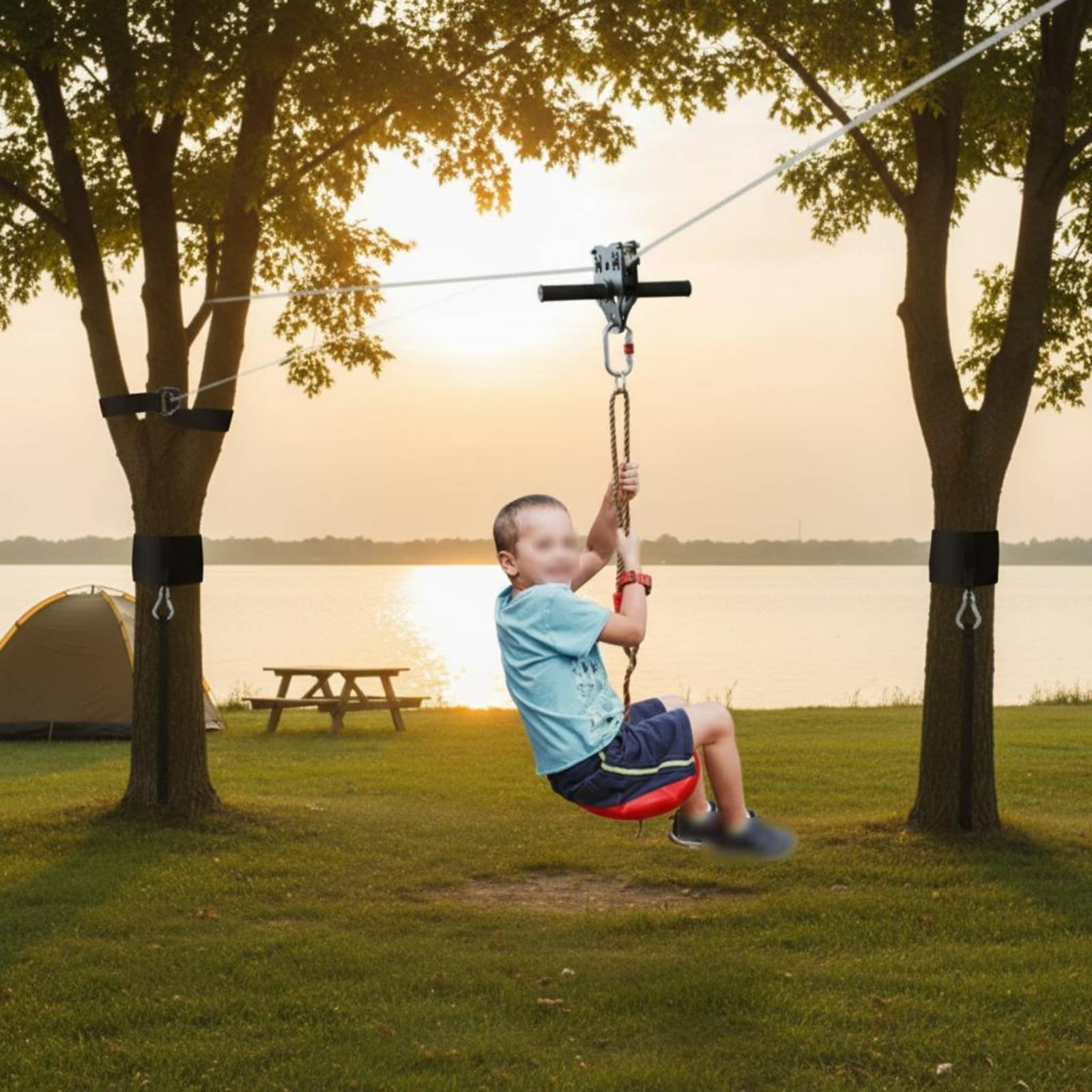 Kids Zipline Pulley Set DIY Zi - Kids Outdoor Zipline recensione e prezzo
