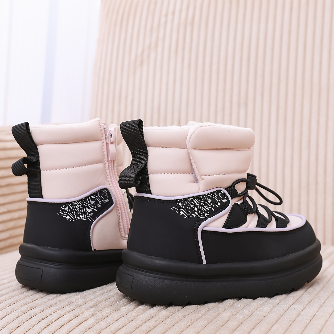Children Warm Snow Boots Side  - Kids Outdoor Zipline recensione e prezzo