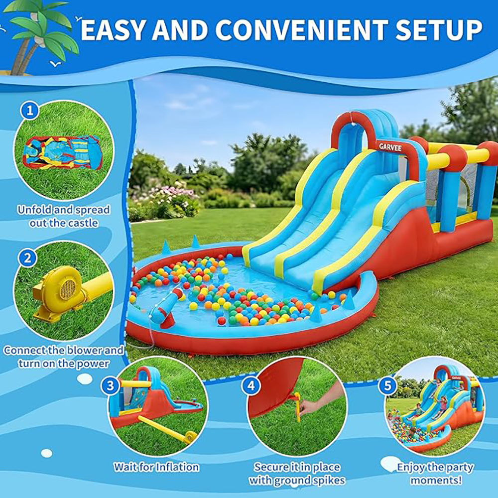 All-Season 8-in-1 Inflatable W - Kids Outdoor Water Park recensione e prezzo