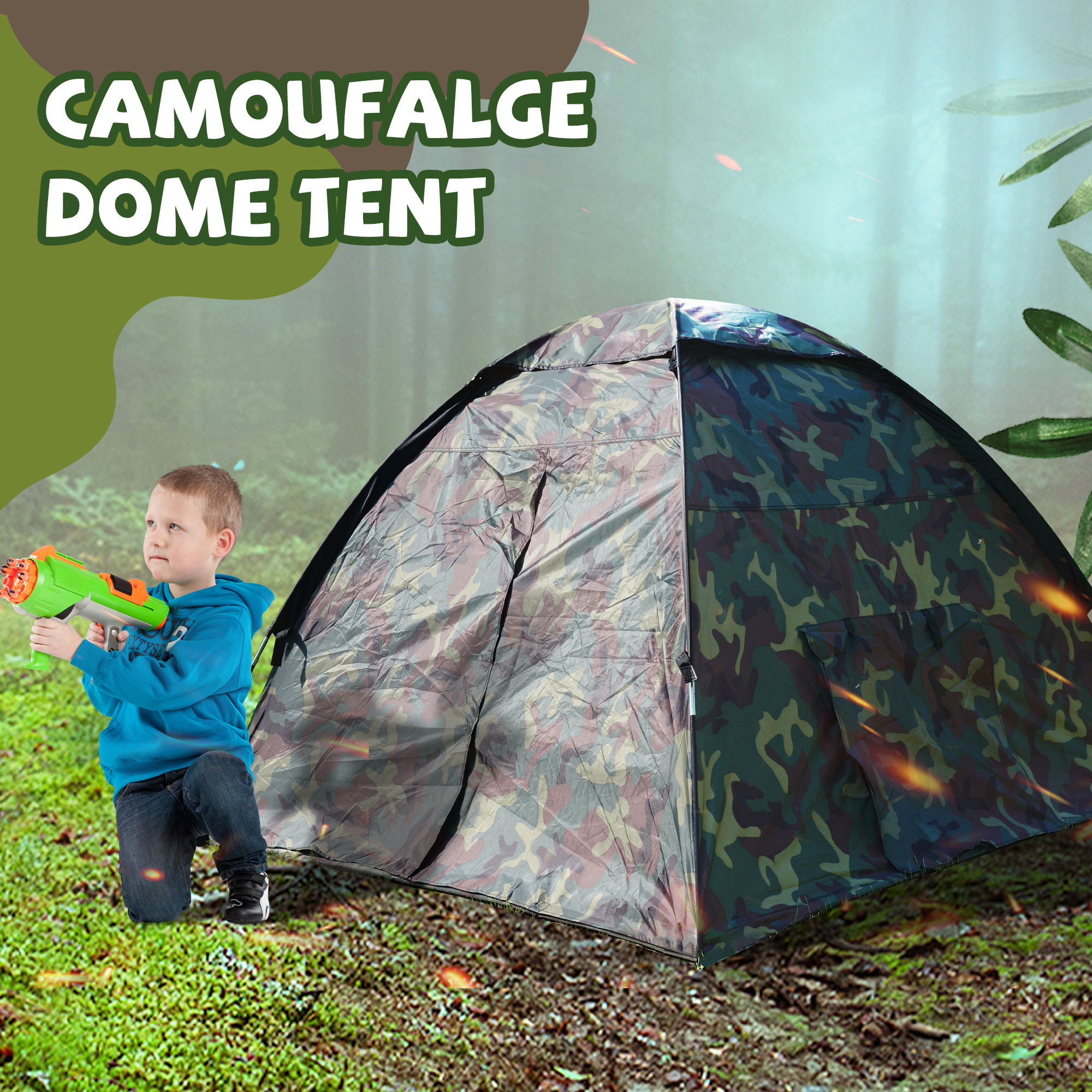 Children Play Tent Camouflage  - Kids Outdoor Play Ideas recensione e prezzo