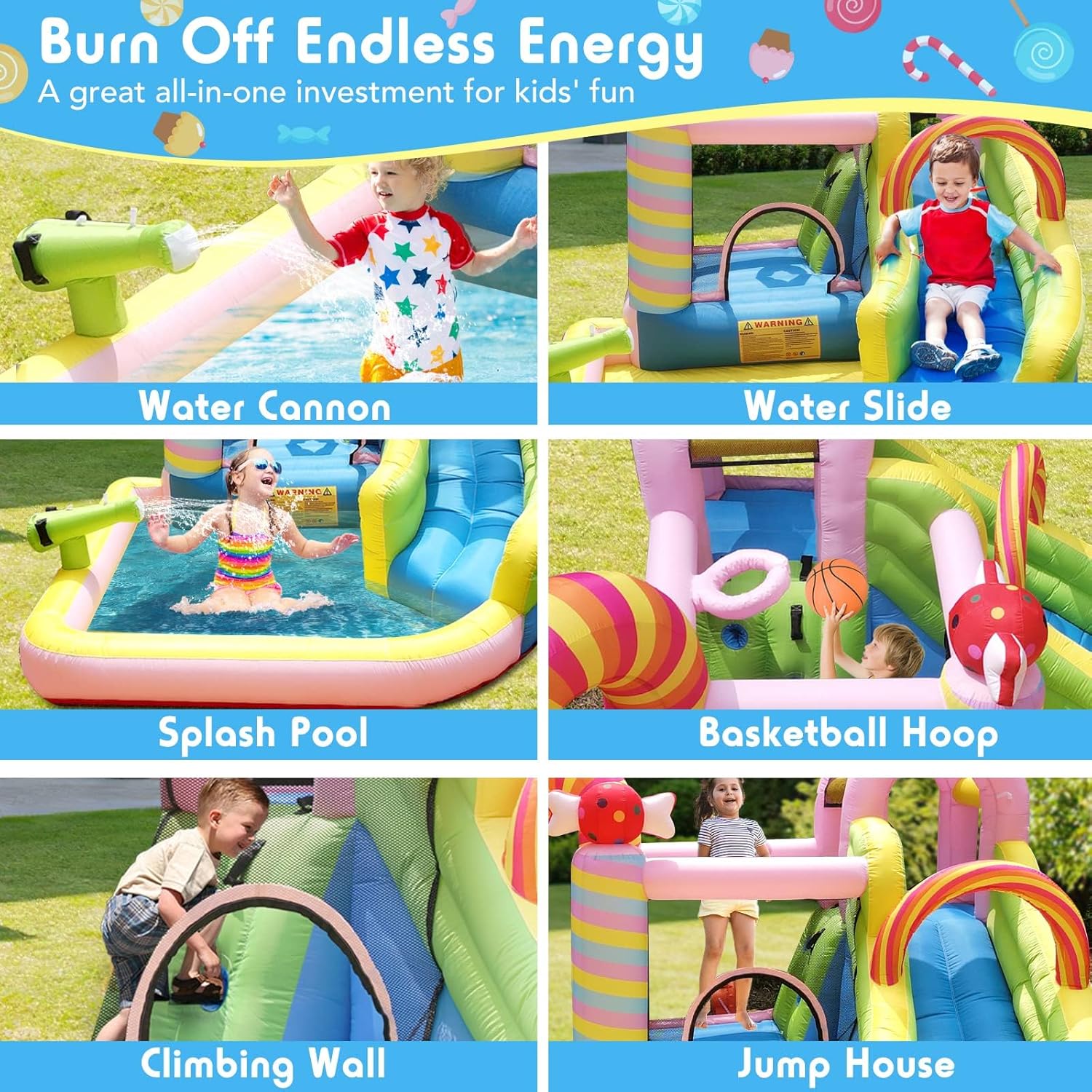 Kids Inflatable Water Slide Bo - Kids Outdoor Water Park recensione e prezzo