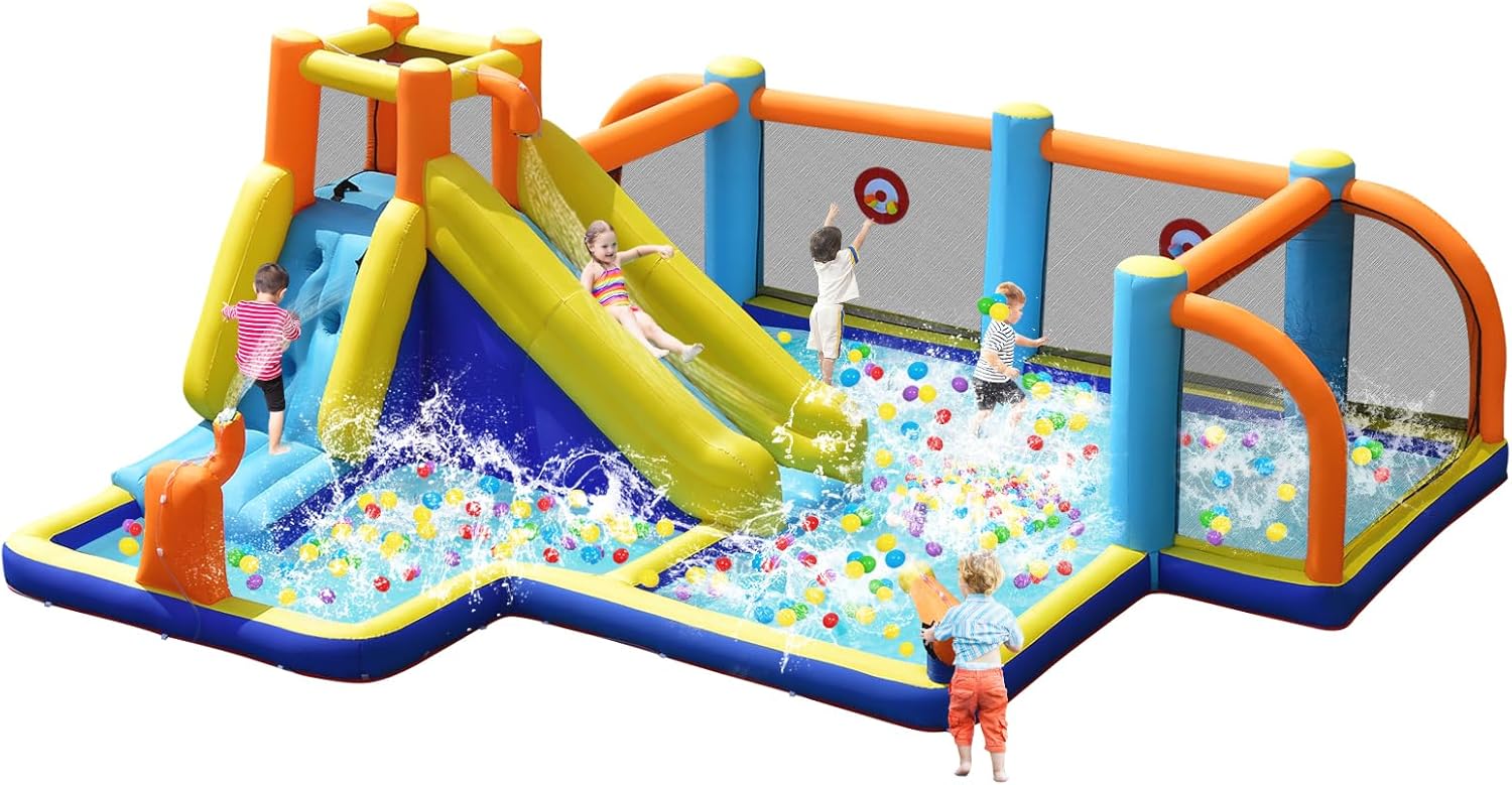Giant Inflatable Water Slide B - Kids Outdoor Water Park recensione e prezzo