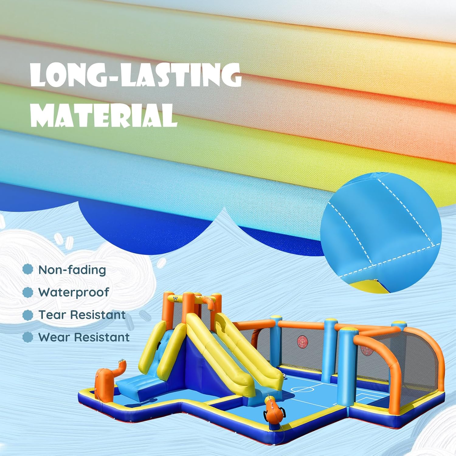 Giant Inflatable Water Slide B - Kids Outdoor Water Park recensione e prezzo