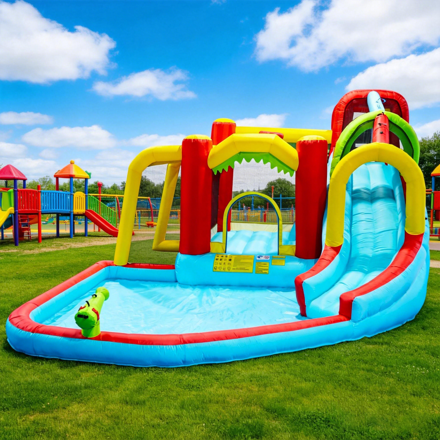 7in1 Inflatable Water Slide Pa - Kids Outdoor Water Park recensione e prezzo