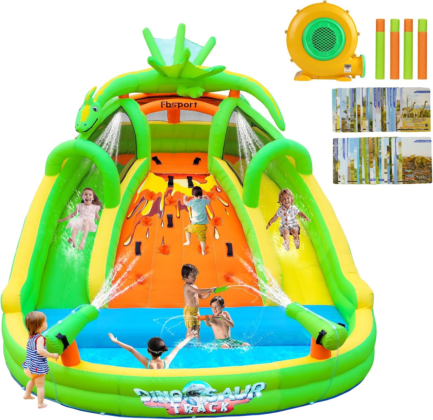 Kids Inflatable Bounce House w - Kids Outdoor Water Park recensione e prezzo