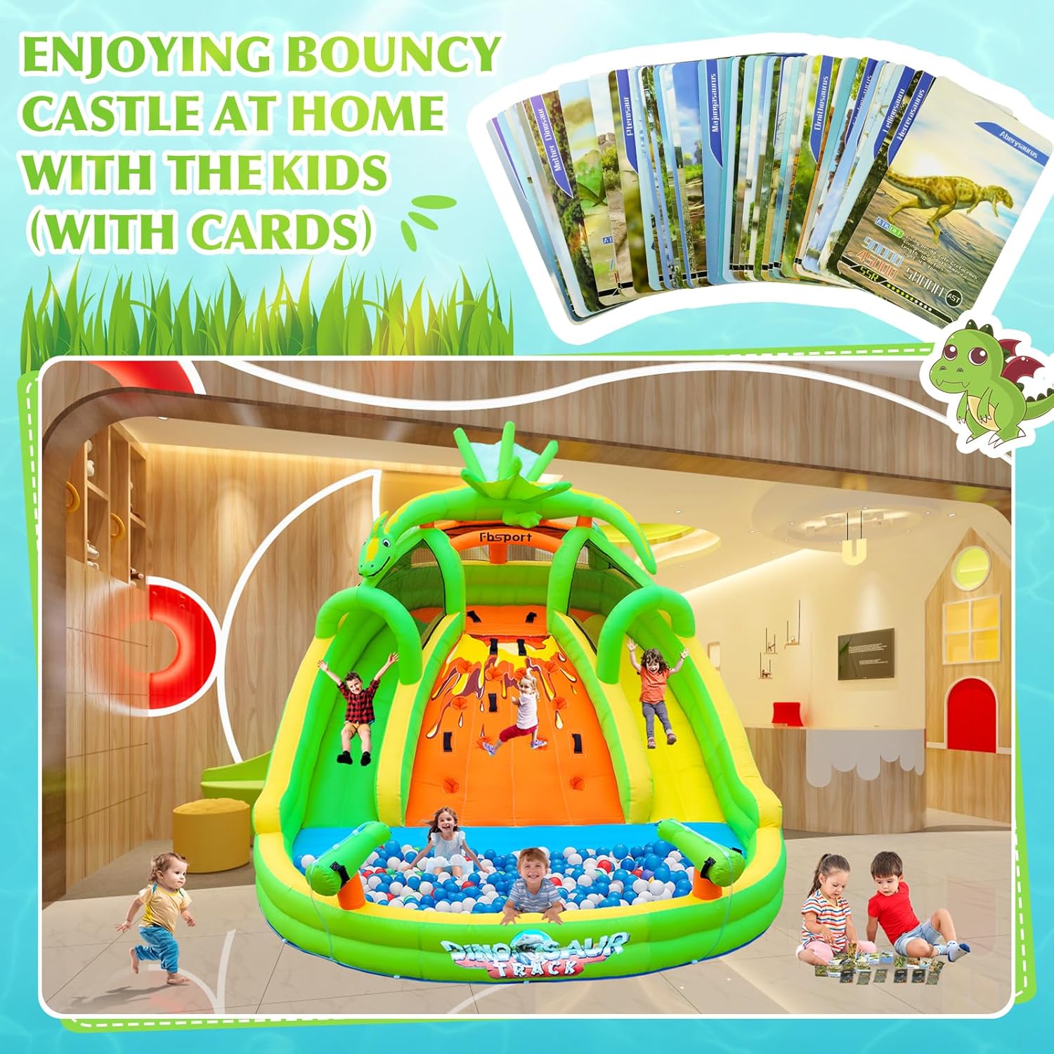 Kids Inflatable Bounce House w - Kids Outdoor Water Park recensione e prezzo