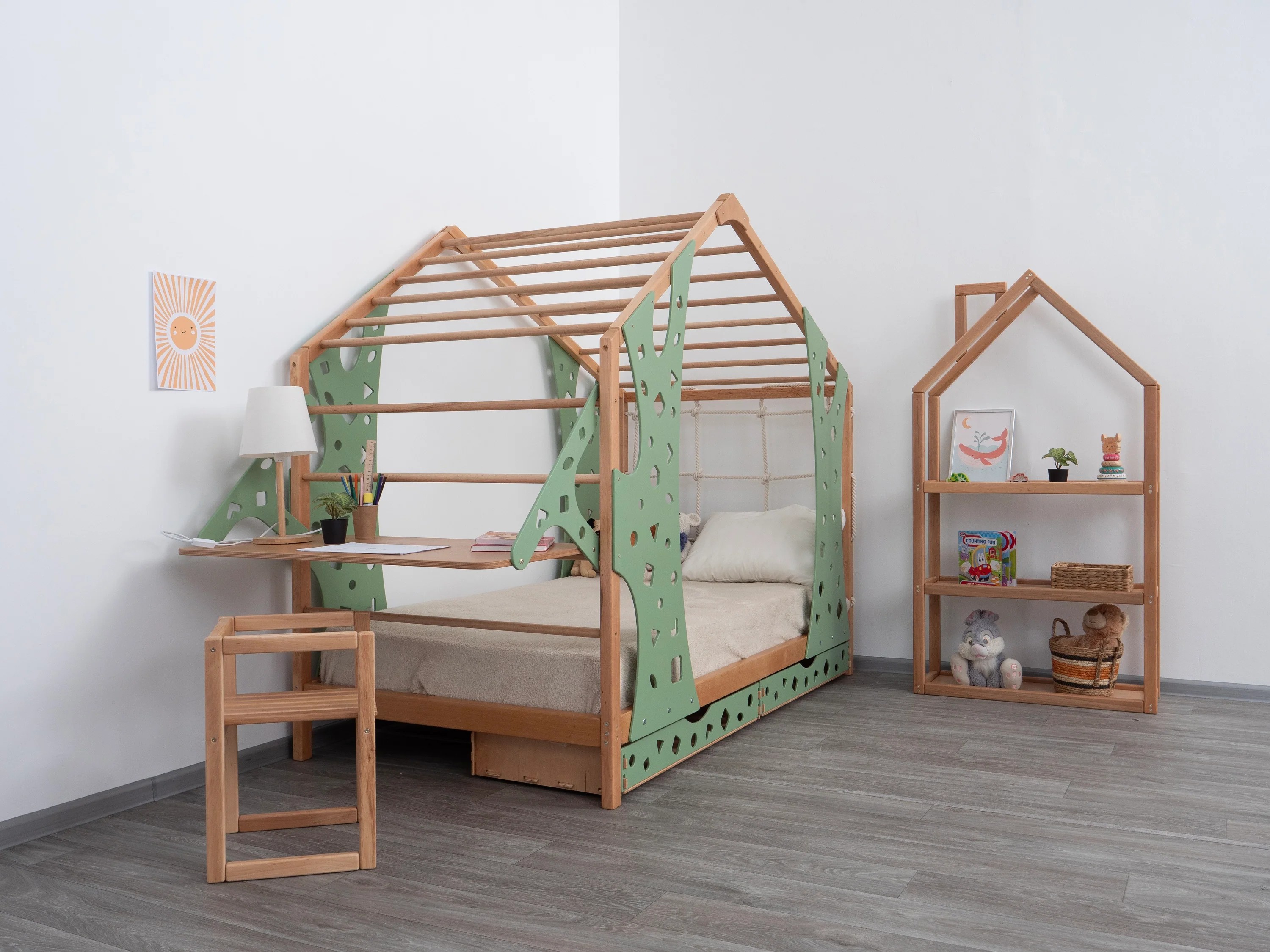 *Montessori Toddler Bed Twin B - Kids Outdoor Jungle Gym recensione e prezzo