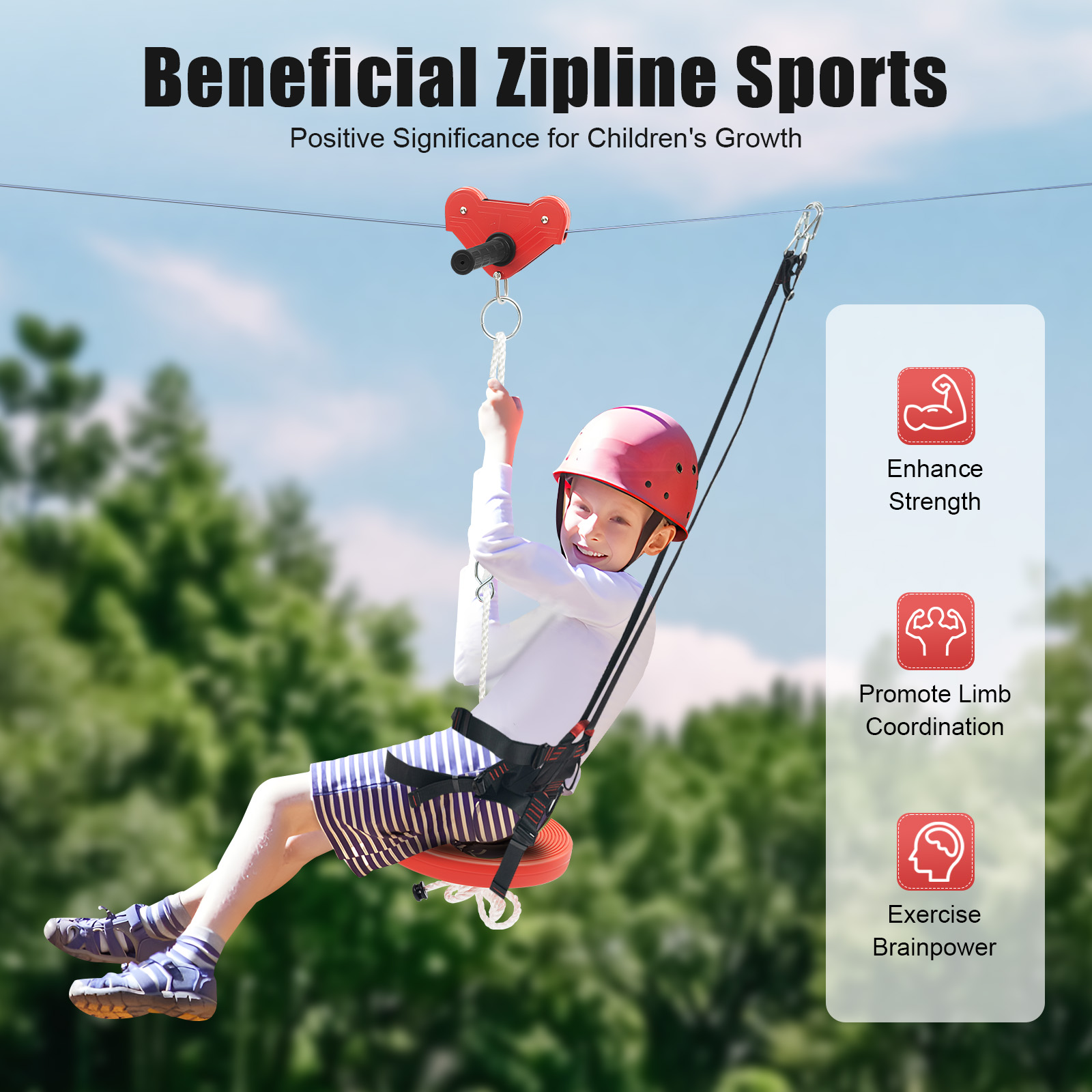 Kids Zipline Adventure Set - S - Kids Outdoor Zipline recensione e prezzo