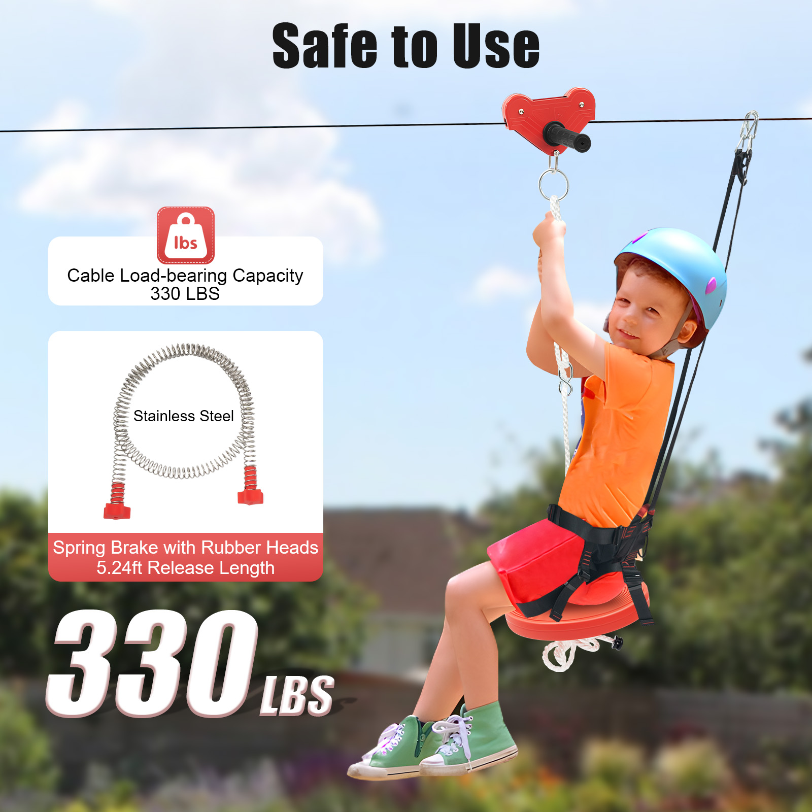 Kids Zipline Adventure Set - S - Kids Outdoor Zipline recensione e prezzo