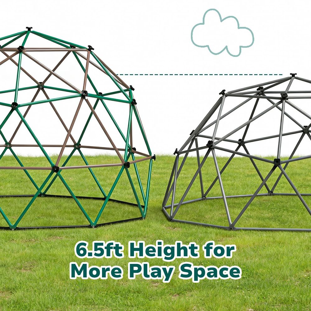 6.5 FT Tall Climbing Dome with - Kids Outdoor Jungle Gym recensione e prezzo