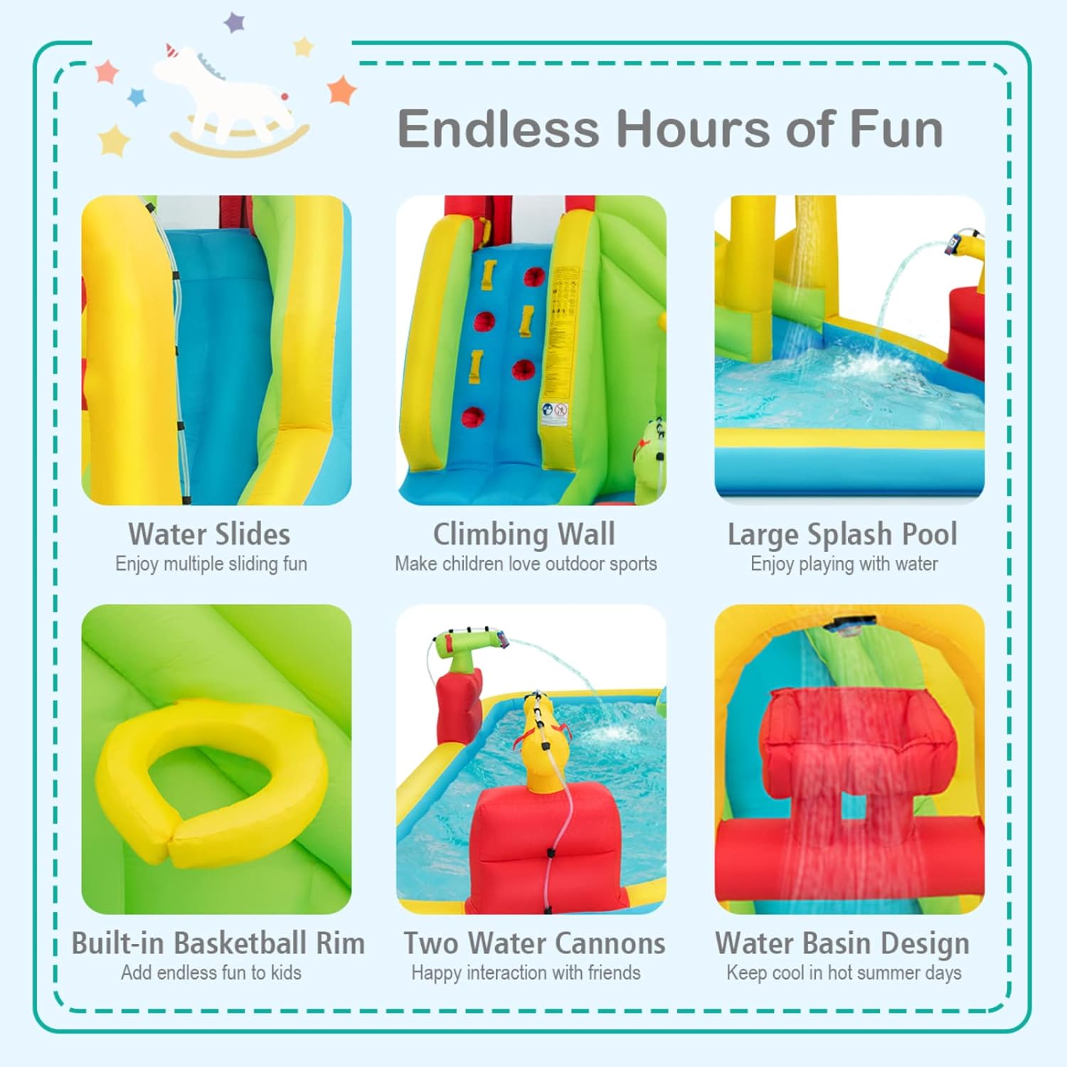 Mega Inflatable Water Park Bou - Kids Outdoor Water Park recensione e prezzo
