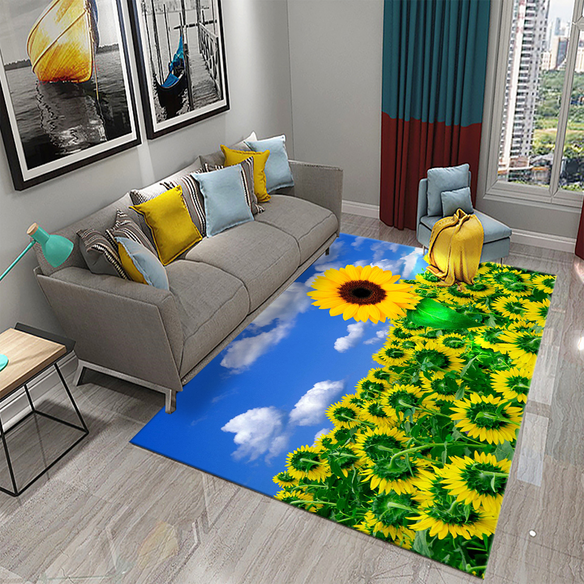 3D Sunflower Pattern Home Carp - Kids Outdoor Kitchen Diy recensione e prezzo