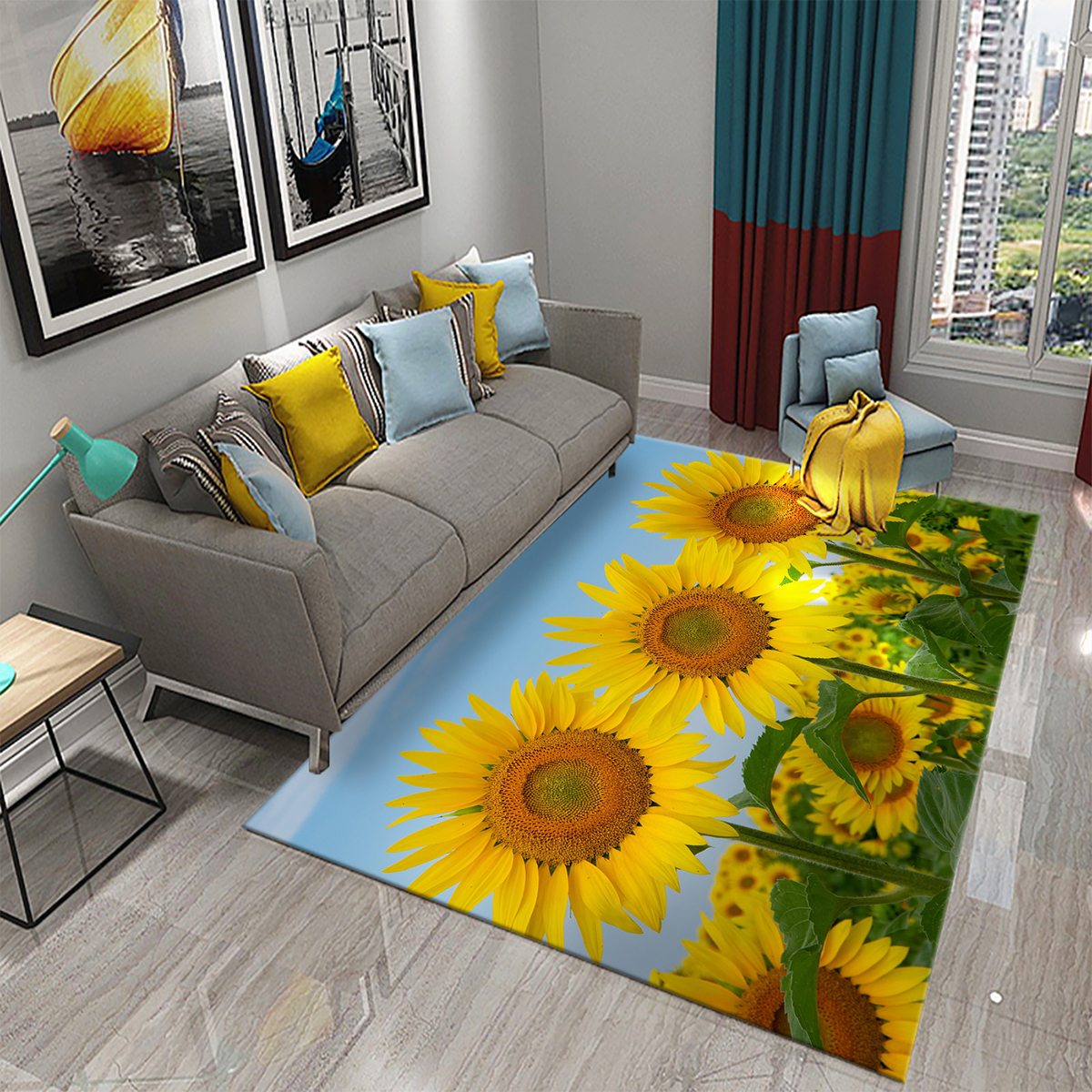 3D Sunflower Pattern Home Carp - Kids Outdoor Kitchen Diy recensione e prezzo
