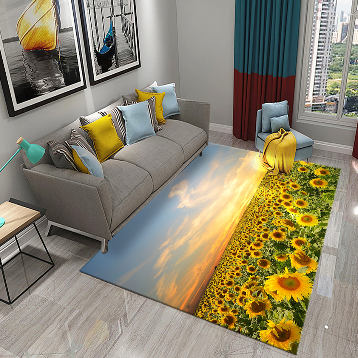 3D Sunflower Pattern Home Carp - Kids Outdoor Kitchen Diy recensione e prezzo