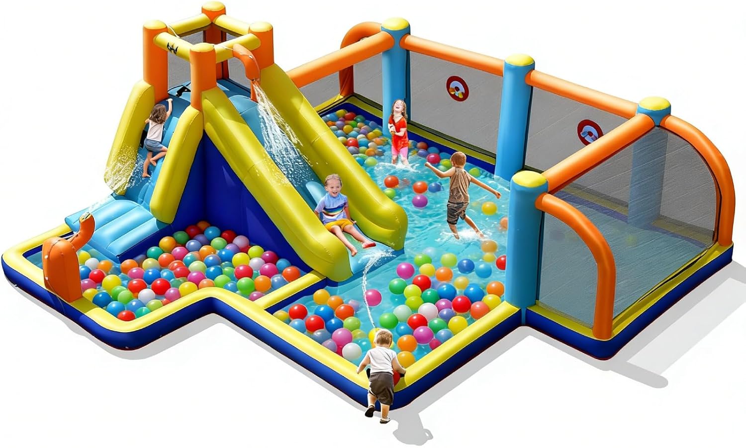 Inflatable Water Slide, Dual C - Kids Outdoor Water Park recensione e prezzo
