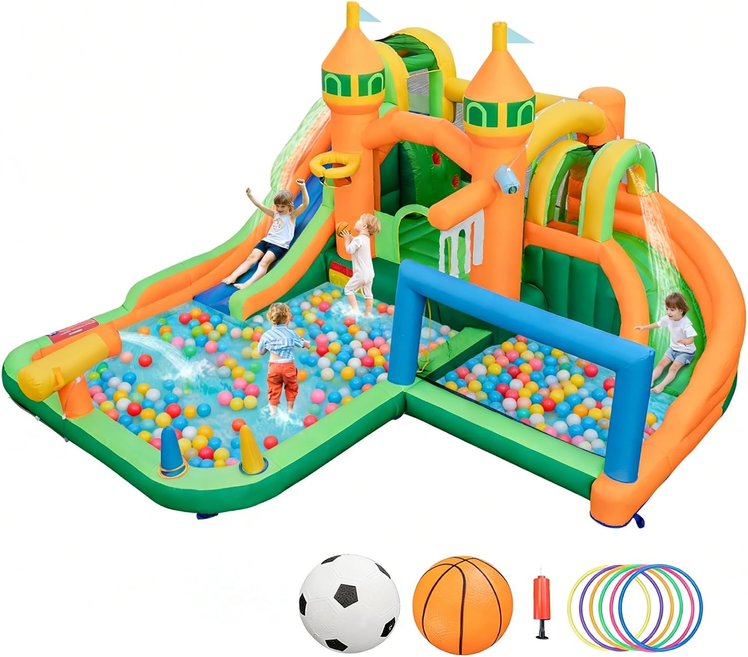 9-in-1 Inflatable Water Park B - Kids Outdoor Water Park recensione e prezzo
