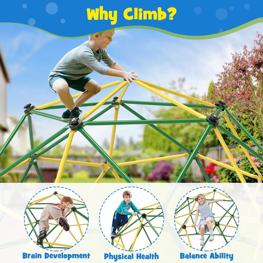 Climbing Dome, 10FT Climber wi - Kids Outdoor Jungle Gym recensione e prezzo
